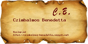 Czimbalmos Benedetta névjegykártya
